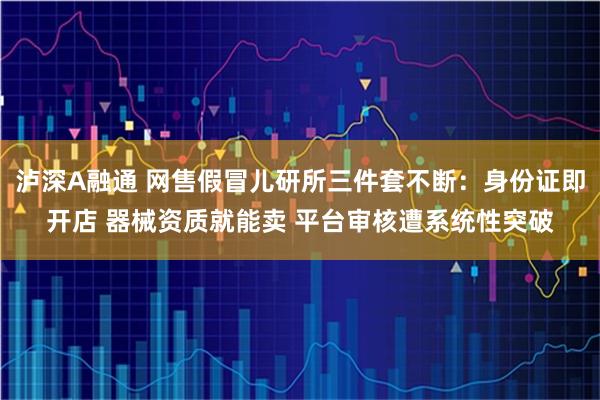 泸深A融通 网售假冒儿研所三件套不断：身份证即开店 器械资质就能卖 平台审核遭系统性突破